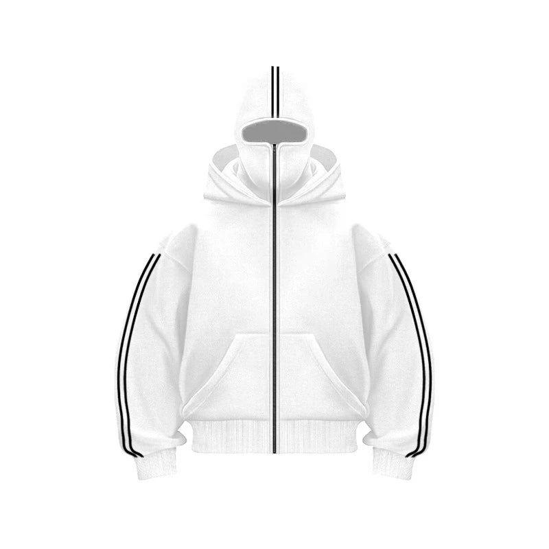 2025 Autumn and winter women's zippered sweater Coat solid color hooded sweater cardigan casual sports jacket tops