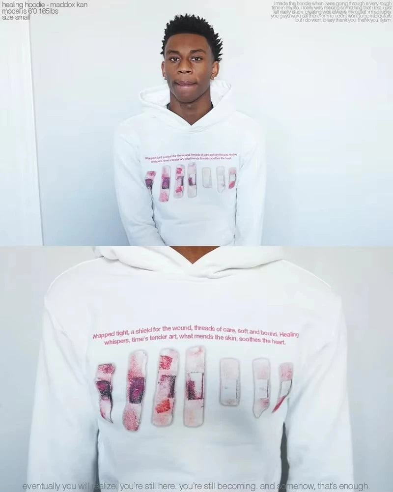 Harajuku Gothic Y2K Streetwear Hip Hop Punk Loose Graphic Hoodie Men Trendy American Retro Letter Print Oversized Sweatshirts