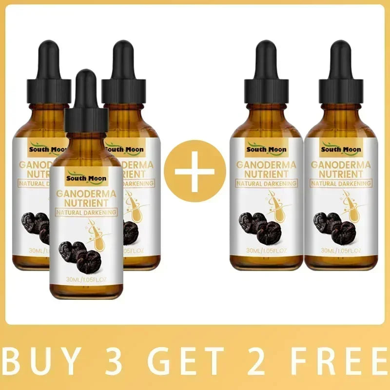 Gray White Hair Treatment Serum Liquid White To Black Natural Color Repair Nourish Product Anti Loss Hair Care Men Women