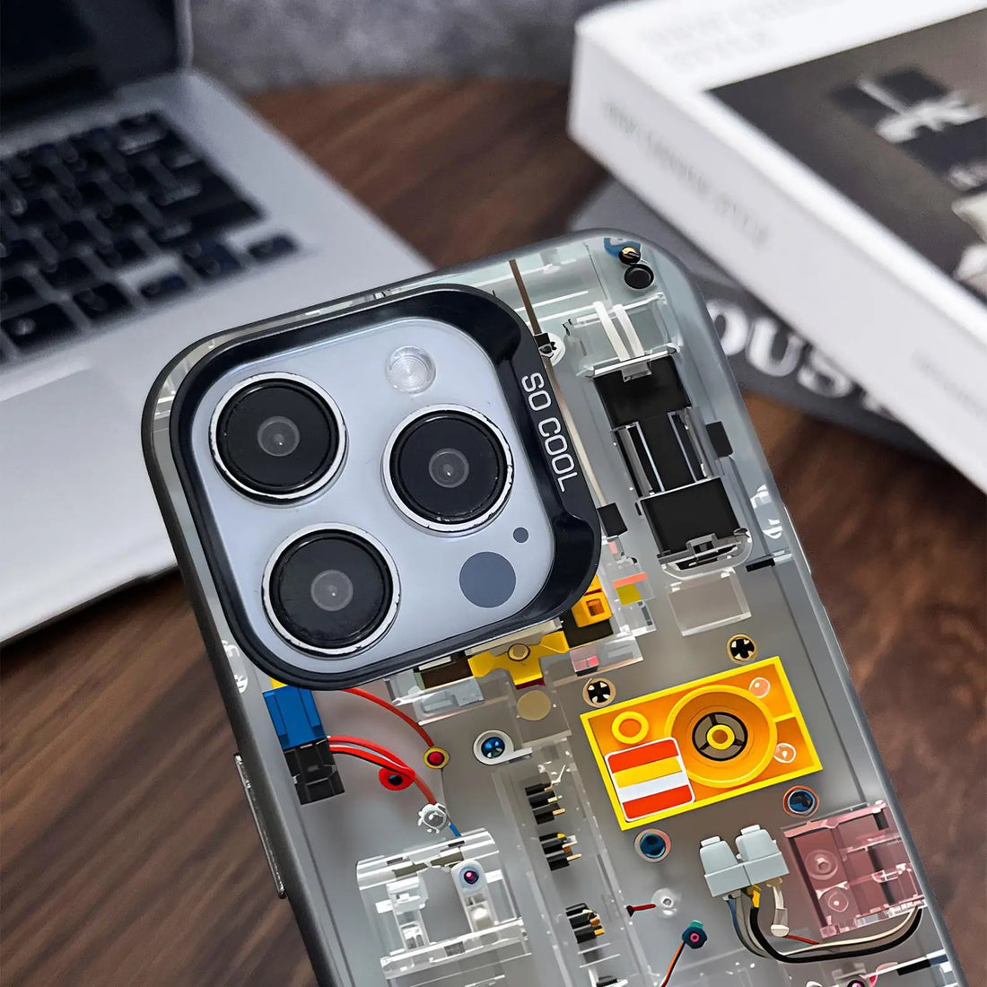 Mechanical Structure Pattern Phone Case, Anti-drop Phone Protective Compatible with IPhone 16 Pro Max 15 Pro 14Plus 13 12 11