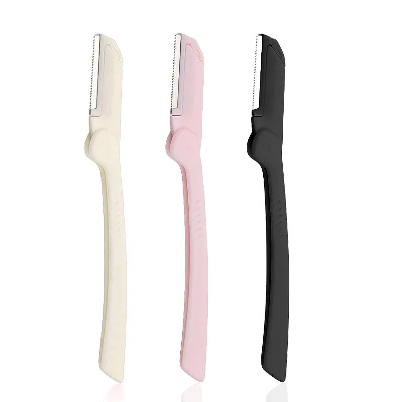1/3/5pcs Portable Folding Eyebrow Trimmer Stainless Steel Blade Facial Hair Remover for Eyebrow Armpit Compact Makeup Tools Halalzen