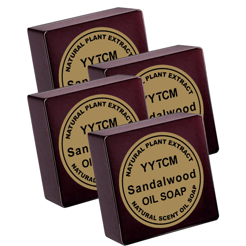 Sandalwood Soap, Men's Fragrance Soap, Long-Lasting Light Fragrance, Bath, Hand-Washing, Face-Washing Soap, Gentle Skin Care, Gift-Giving, Personal Use 65G/Piece Halalzen