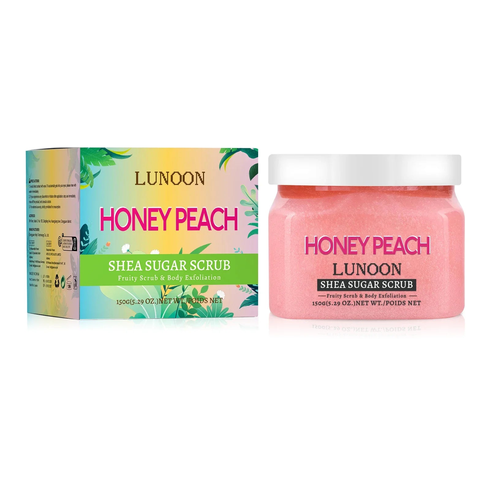 Watermelon Shea Butter Sugar Scrub 150g - Natural Exfoliator for Smooth, Hydrated Skin on Elbows, Knees, Back & Legs.