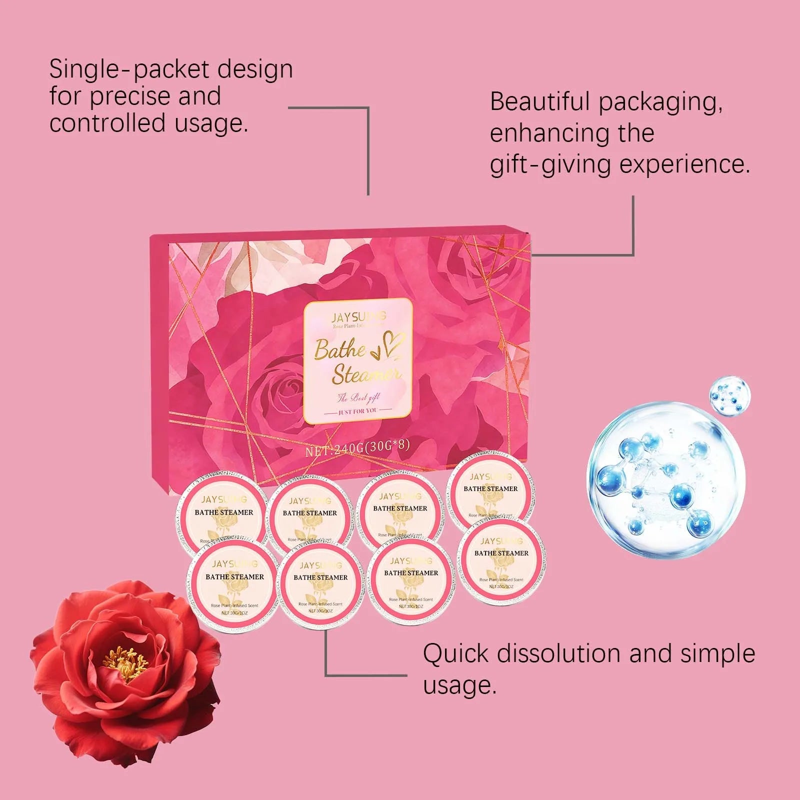 Shower Steamers Tablets Birthday Gifts 8 Pack Shower Bombs Gifts For Her Self Care Spa Moisturizing Bath Tablets Easily Soluble Halalzen