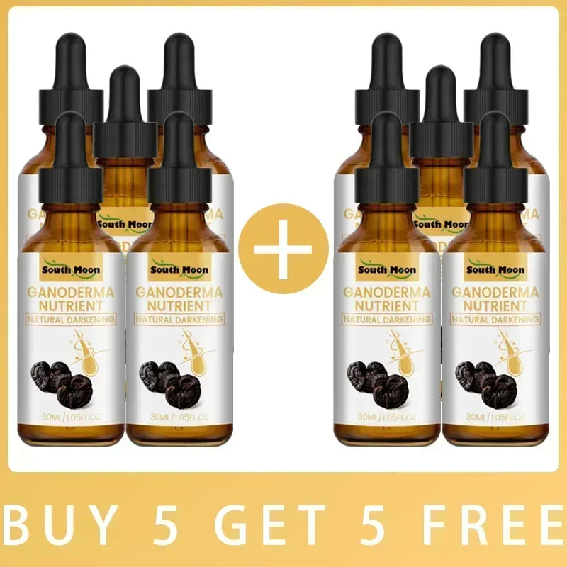 Gray White Hair Treatment Serum Liquid White To Black Natural Color Repair Nourish Product Anti Loss Hair Care Men Women