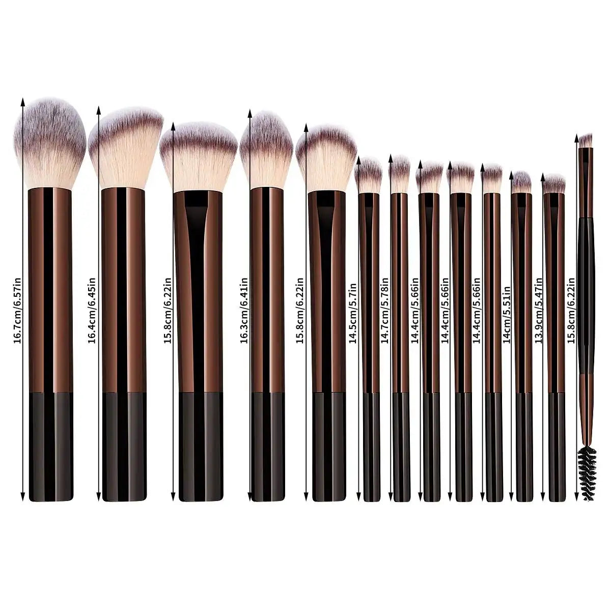 13PCS Makeup Brush Set Foundation Concealer Powder Eyeshadow Blush Brush Kabuki Blending Cosmetic Beauty Tool for Face Halalzen