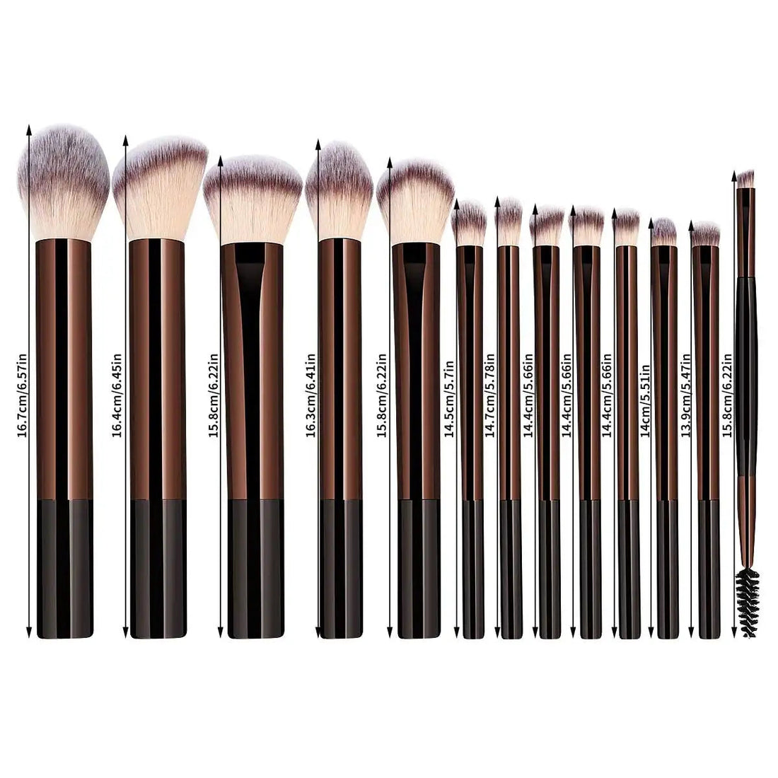 13PCS Makeup Brush Set Foundation Concealer Powder Eyeshadow Blush Brush Kabuki Blending Cosmetic Beauty Tool for Face Halalzen