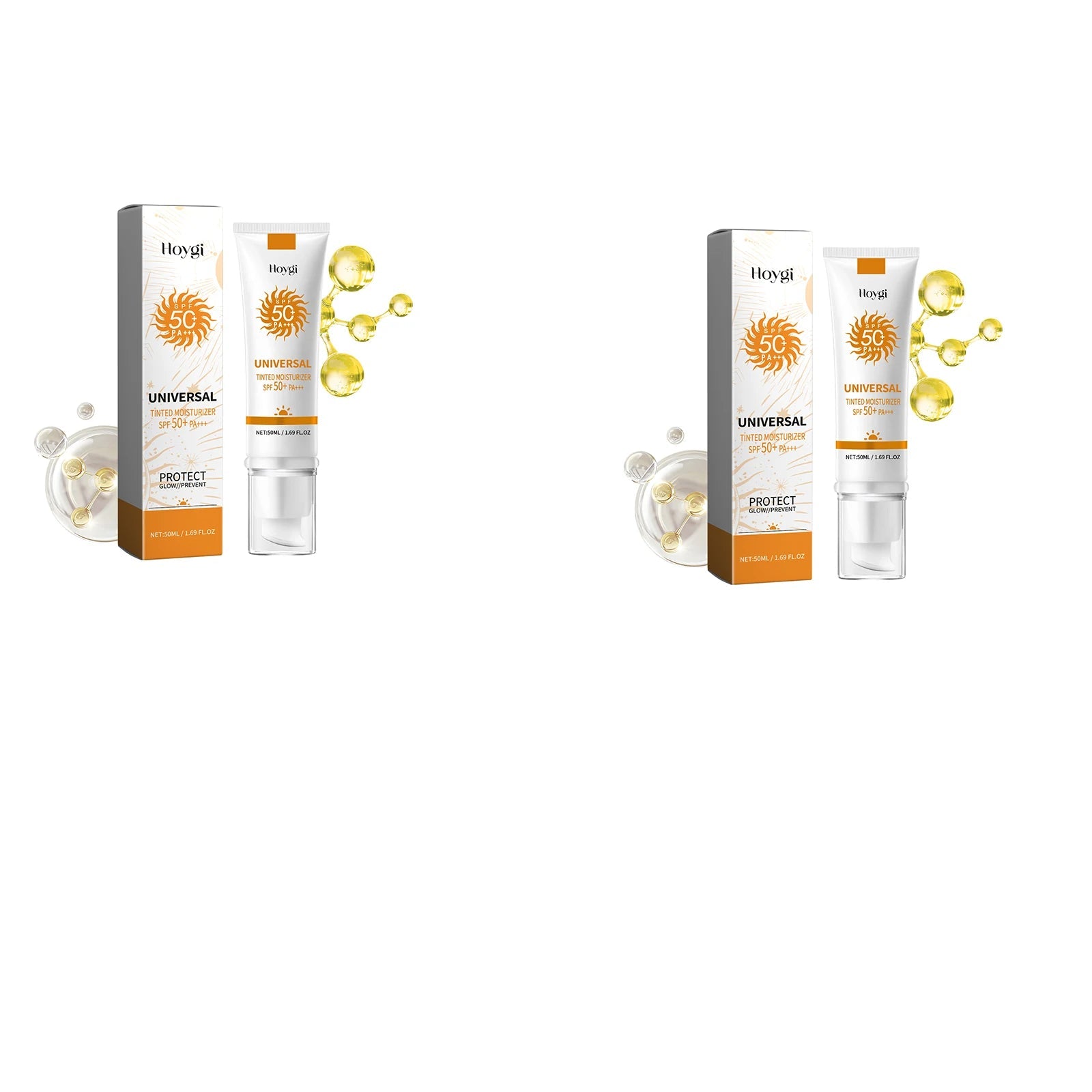 Sunscreen Cream Foundation Face Sun Block Isolation UV Protector Skin Refresh Moisturize Oil Control Waterproof Spf50+ Sunscreen Halalzen