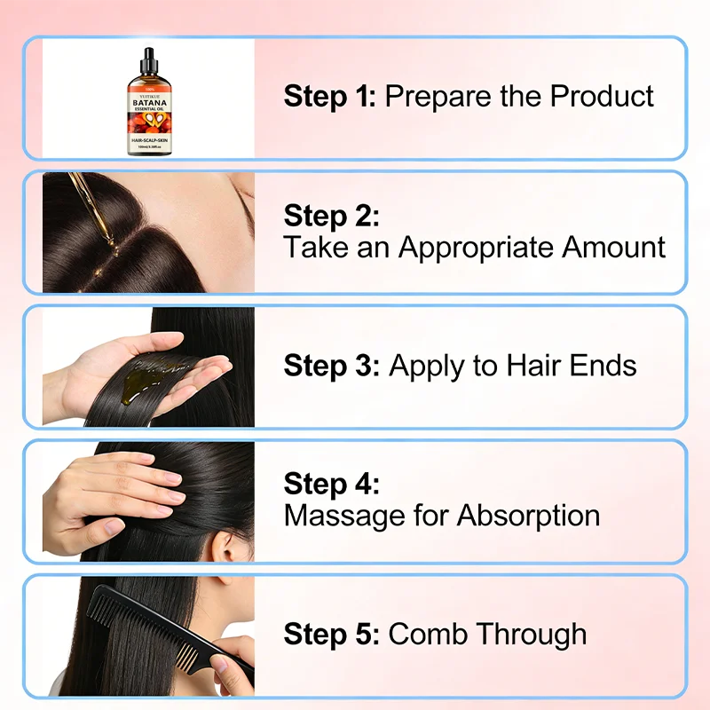 Natural Organic Batana Hair Oil Deep Nourishing And Strengthening Formula for Promoting Healthy Shiny Hair Growth