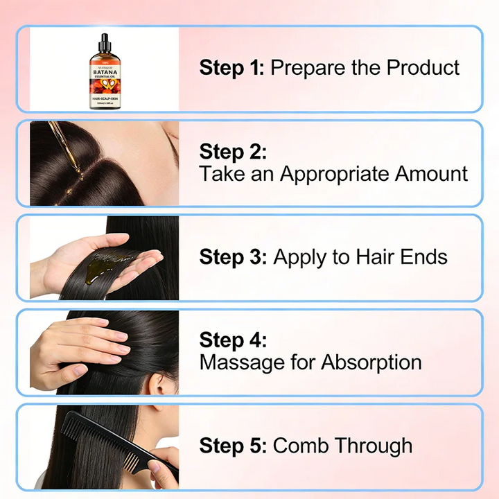 Natural Organic Batana Hair Oil Deep Nourishing And Strengthening Formula for Promoting Healthy Shiny Hair Growth
