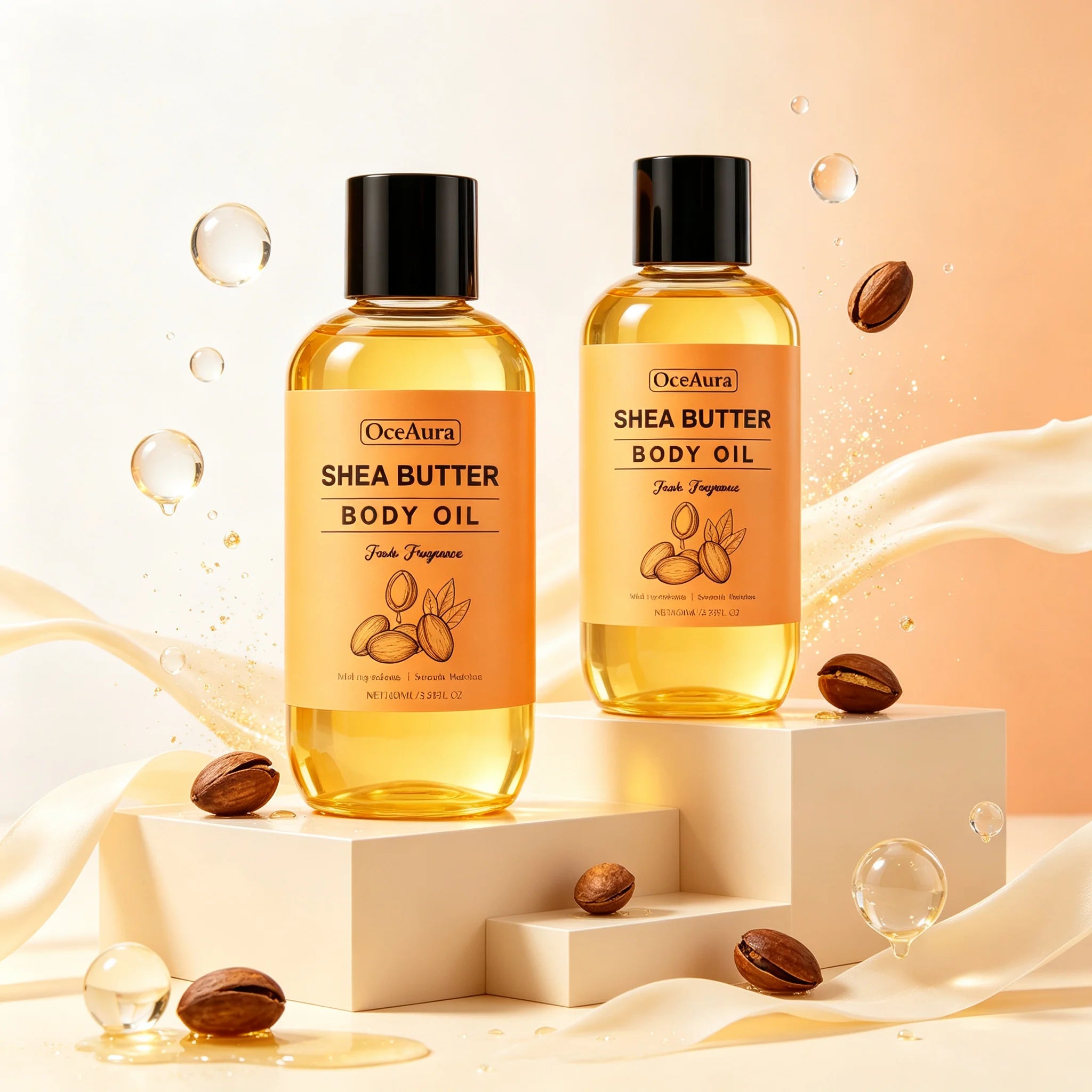 2pcs/4pcs   Natural Shea Butter Body Oil Moisturizing Nourishing Skin Care Oil for Dry Skin