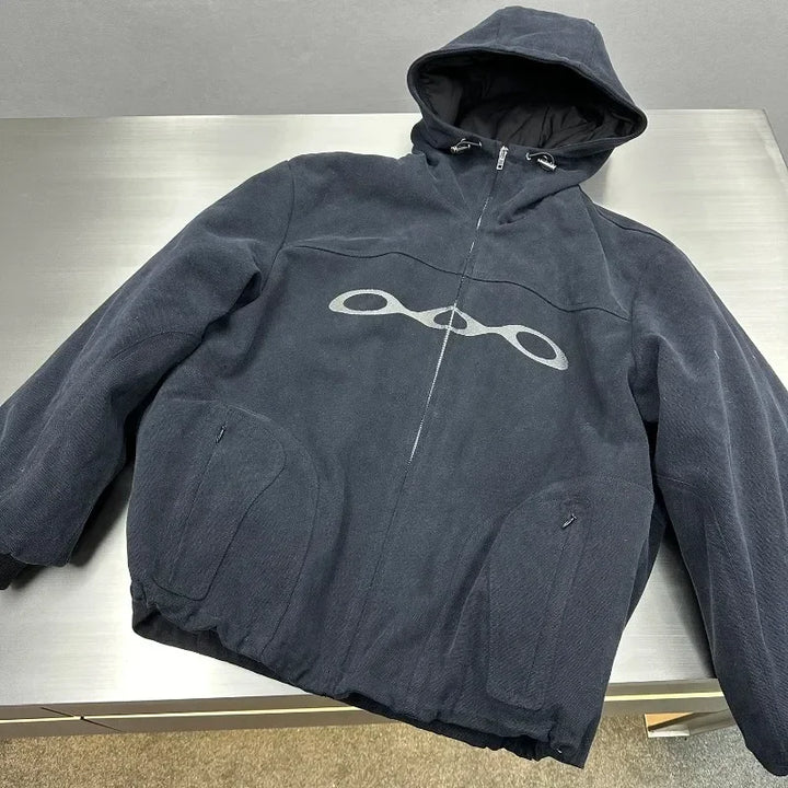 Vintage Wash Zipper hoodie Y2K Jacket Harajuku Hip Hop Alphabet Embroidery oversized hoodie for men and women sweatshirt tops