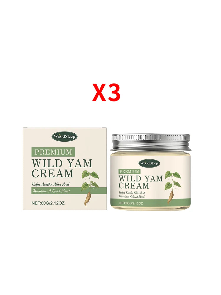 Wild Yam Body Cream for Women Relieve PMS Balanced Female Hormone Level Menopause Emotional Calming Soothing Body Massage Cream