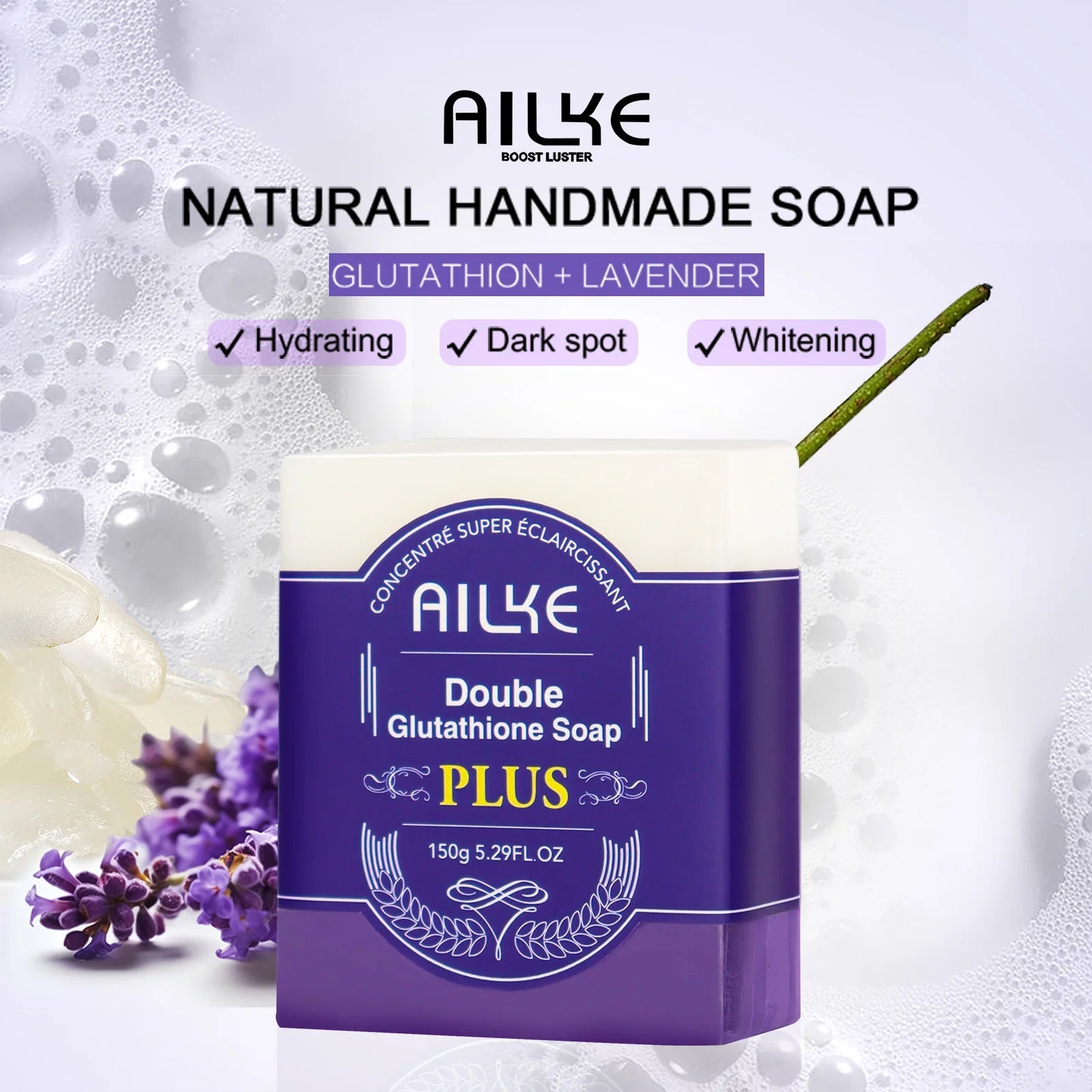 AILKE Glutathione PLUS Whitening Skin Care Set, Moisturizing, Even Skin Tone, Improve Dark, Black Skin, Reduce Spots, Freckle Halalzen
