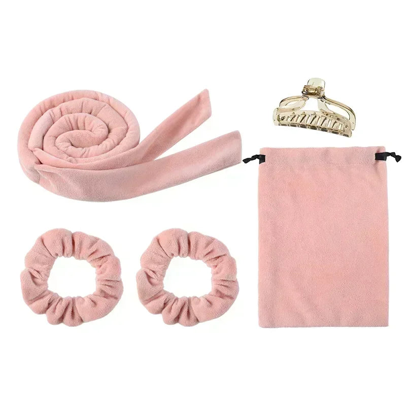 Heatless Curling Rod Headband No Heat Hair Curlers Ribbon Lazy Hair Rollers Silk Curls Sleeping Soft Headband Hair Styling Tools Halalzen