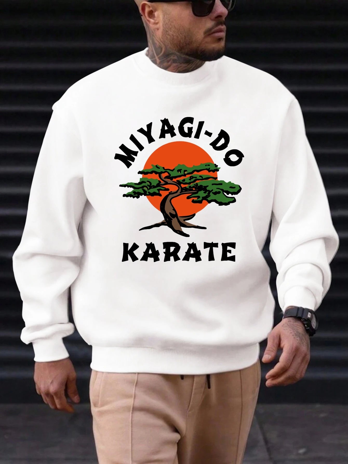 Men's Cotton Crewneck Sweatshirt MIYAGI-DO Graphic Print 2025 New Trending Fashion Casual High Quality Top Clothing