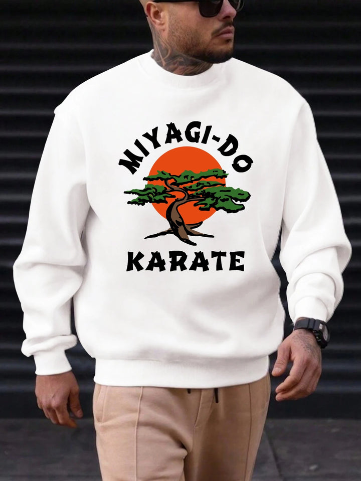 Men's Cotton Crewneck Sweatshirt MIYAGI-DO Graphic Print 2025 New Trending Fashion Casual High Quality Top Clothing