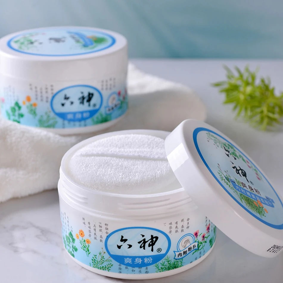 Liushen Talcum Powder 150g Boxed Toner Powder To Relieve Itching, Sweat And Dampness, Ddult Powder With Soft Puff