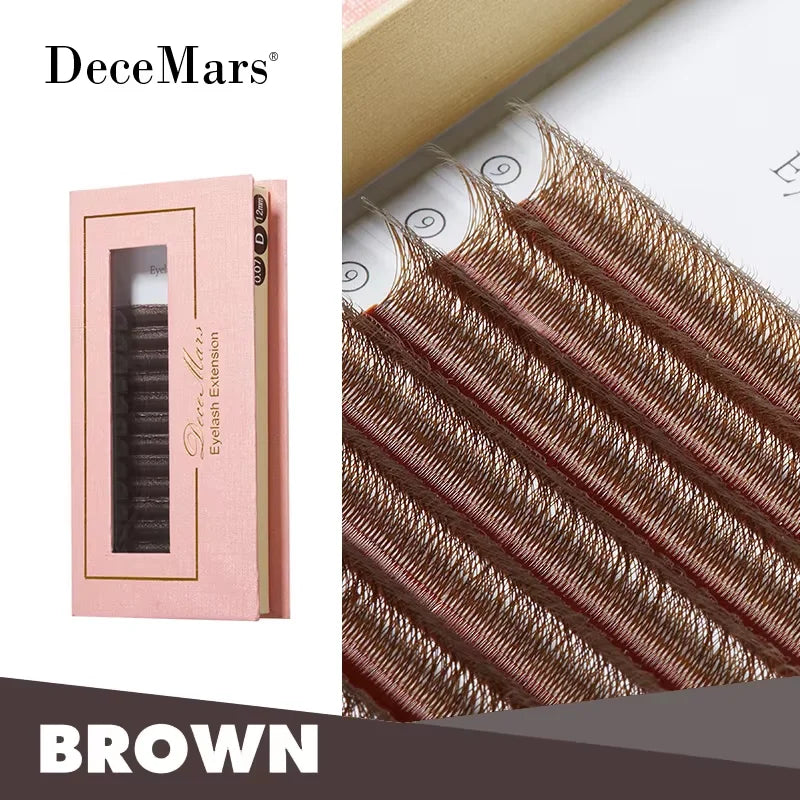 DeceMars 4D - W Shaped Eyelash Extension (12line/Tray) for Makeup Halalzen