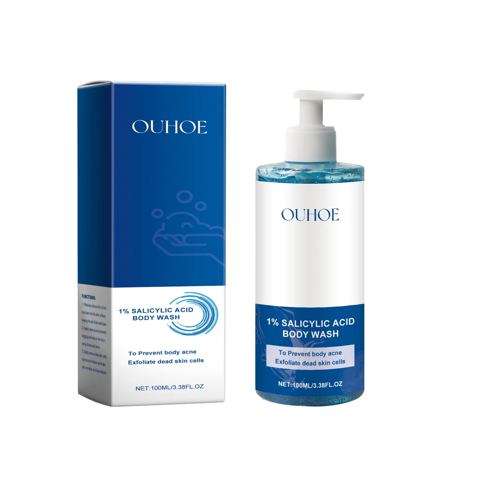 Salicylic Acid Body Wash Deep Cleaning Acne Brightening Exfoliator Nourish Shrink Pores Bath Shower Gel Repair Chicken Skin Care Halalzen