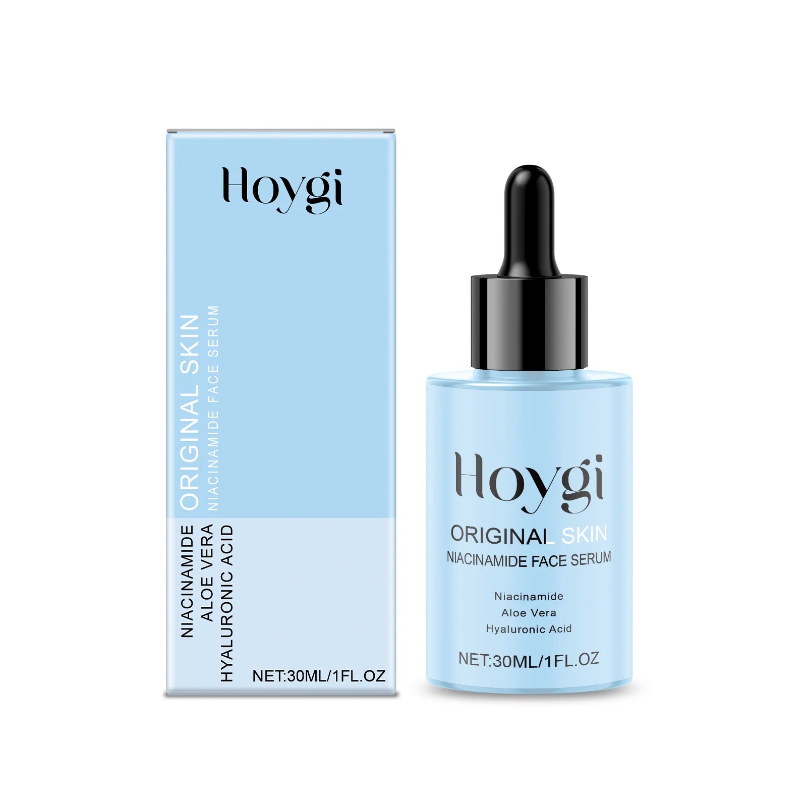 Ship From US Niacinamide Face Serum 30ml Anti Wrinkle Serum Aloe Vera Hydrating Brightening Skin Care For Women Sensitive Skin Dropper Bottle