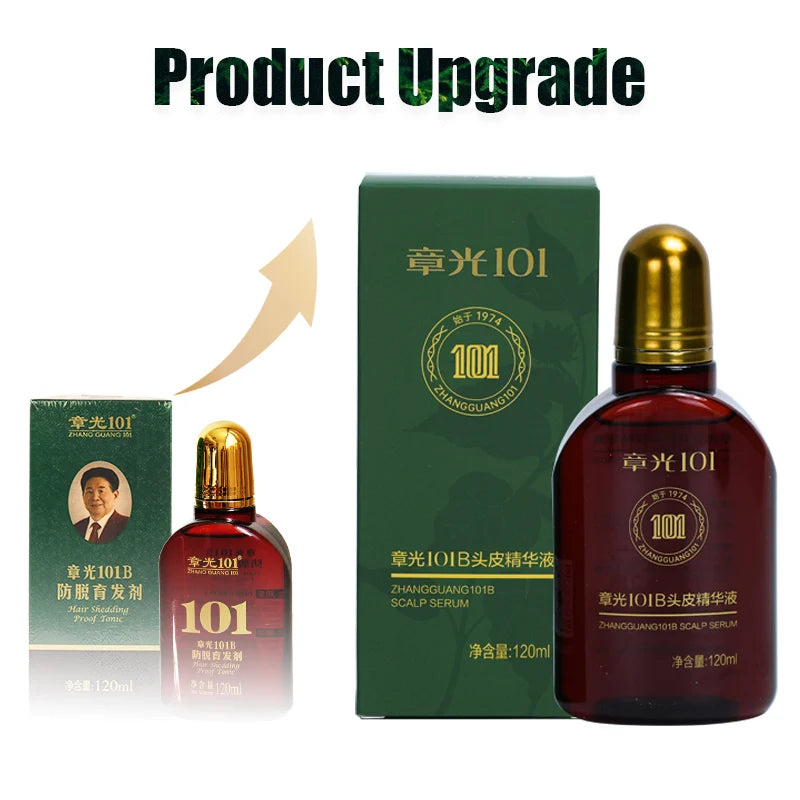 Zhangguang 101B Scalp Serum Powerful Anti Hair Loss Hair Growth 101M 120ML Treatment Chinese Medicine Therapy 100% Origina
