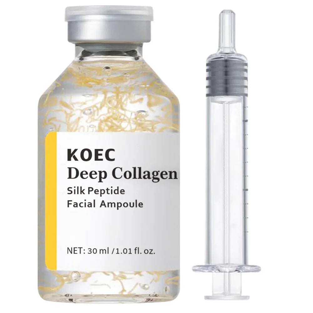 For Face Deep Collagen Silk Peptide Intensive Lifting Ampoule Korean Anti-Aging Serum with Collagen Skin Tightening & Firming Halalzen