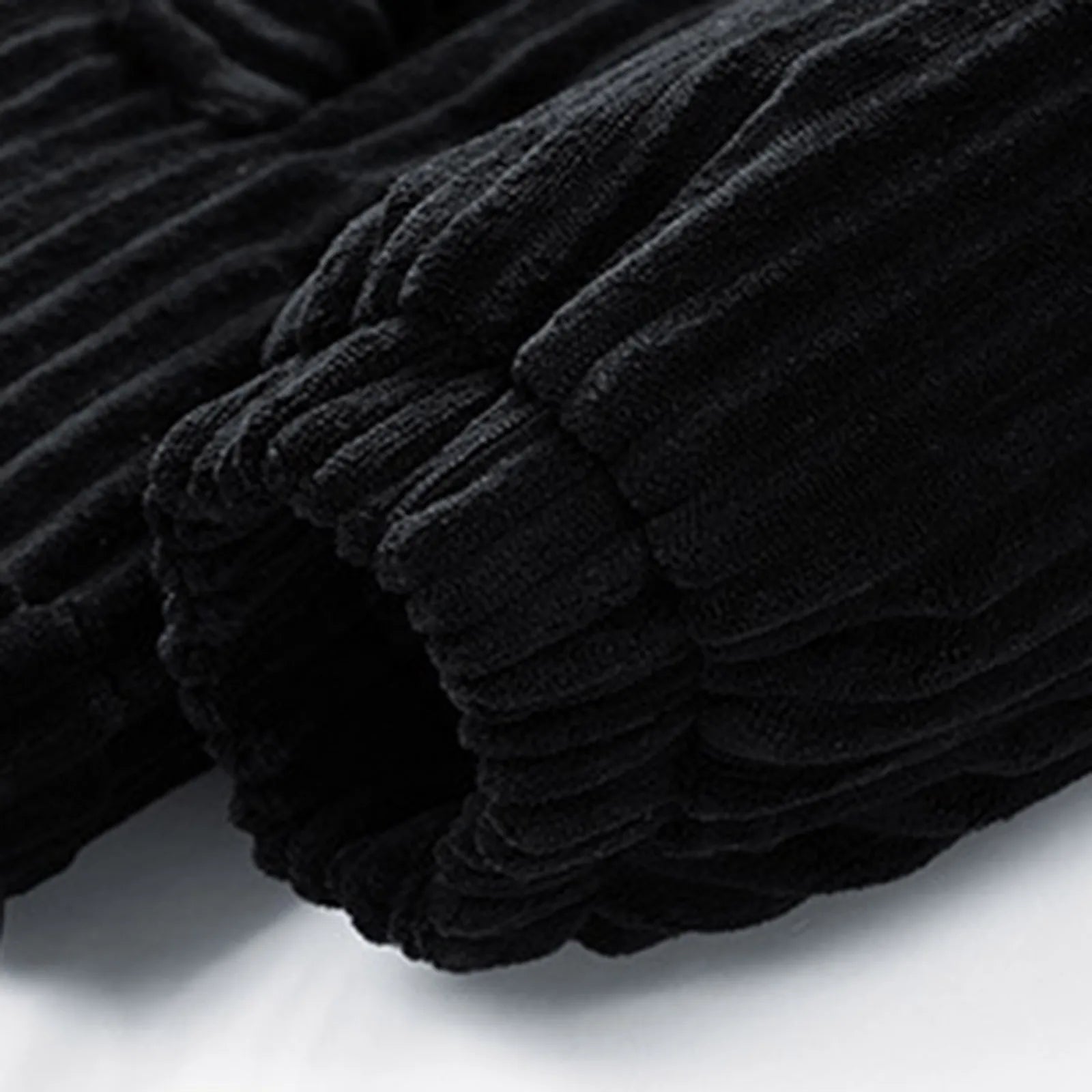 Men's Corduroy Winter Down Coat Streetwear Thick Cotton Padded Jacket Outdoor Turtleneck Zip Up Warm Quilted Parkas Men Clothing