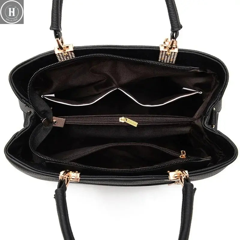 Women Messenger Bags With Flower Pendant Office Ladies Fashion Totes Pure Handbag For Female New Crossbody Shoulder Bags HALALZEN