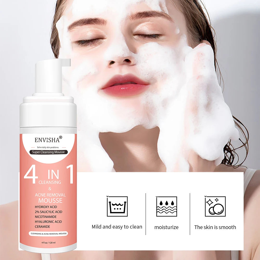 ENVISHA Facial Skin Care Exfoliating Mousse Peeling Gel Deep Remove Cleaning Smooth Moisturizing Cream Whitening Shrinking Pores Halalzen