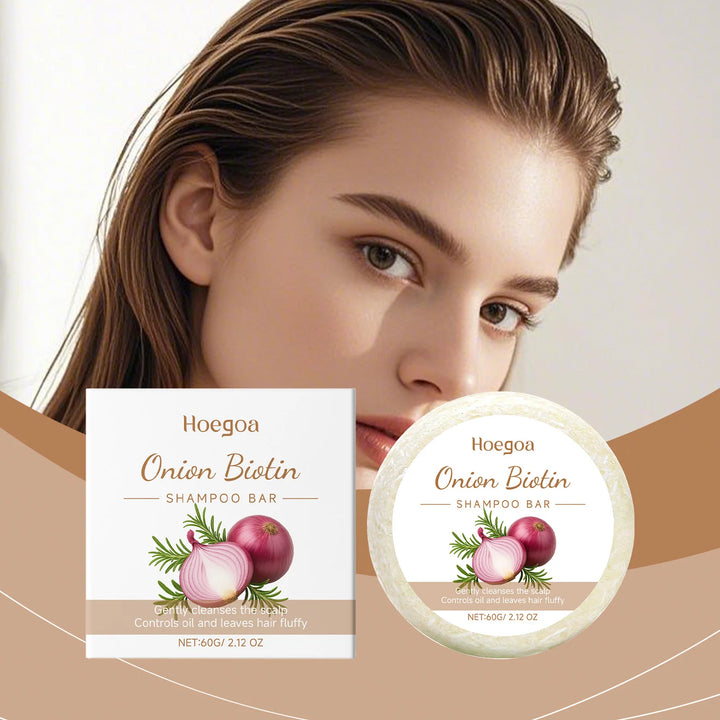 Onion Biotin Shampoo Soap Rosemary Gentle Cleansing Nourish Scalp Hair Growth Anti Loss Moisturizing Smooth For All Hair Types