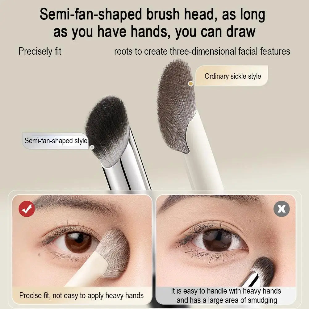 1Pcs Nose Contour Brush Professional Nose Shadow Brush Half Sector Contour Makeup Brush Natural Eyeshadow Smudge Makeup Brushes Halalzen