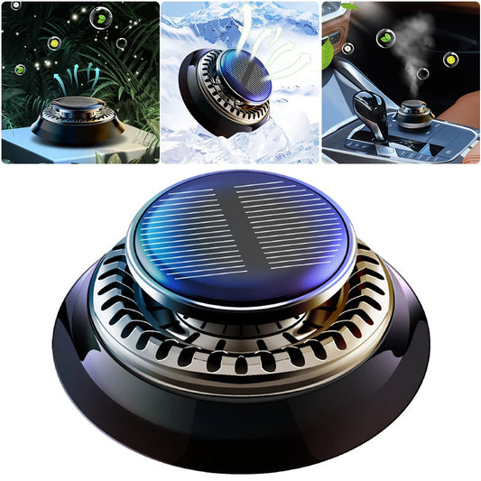 Solar Car Air Freshener Long Lasting Rotating Car Aromatherapy Car Essential Oils Diffusers Deodorizing Car Interior Parts