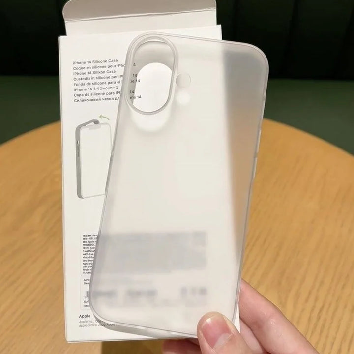 Saydam Mat Yumuşak Plastik PC Telefon Kılıfı iPhone 17 16 15 14 13 12 Pro Max Plus Şeffaf Darbeye Dayanıklı Tam Koruyucu Kapak