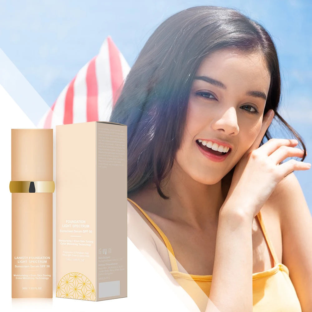 4 In 1 Color-Changing Spf50 Sunscreen Concealer Natural Base Makeup Retention Foundation For Female Woman Cosmetic Moisturizer
