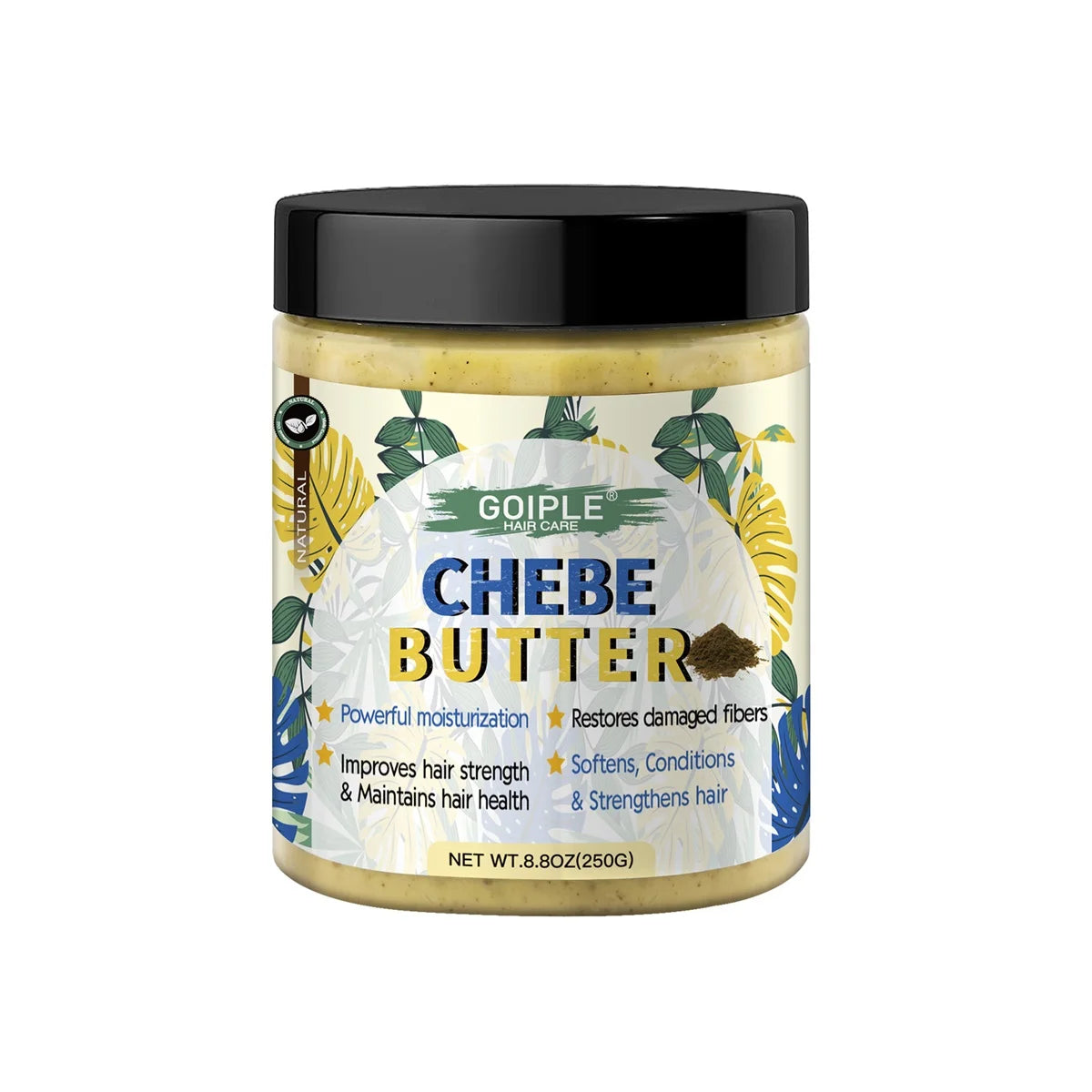 GOIPLE 250g CHEBE Butter for Men & Women Dry, Damaged,Frizzy Hair Moisturizing & Nourishing Cream,Natural Chebe Hair Growth Mask
