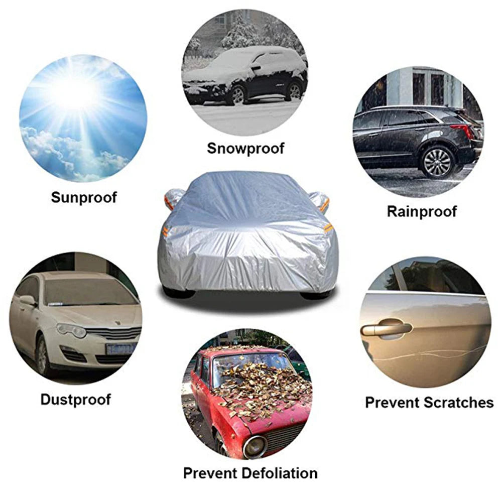 Car Cover Is Thickened Outdoor Sun Protection Heat Insulation Ultraviolet Protection and Dust Prevention the Four Seasons