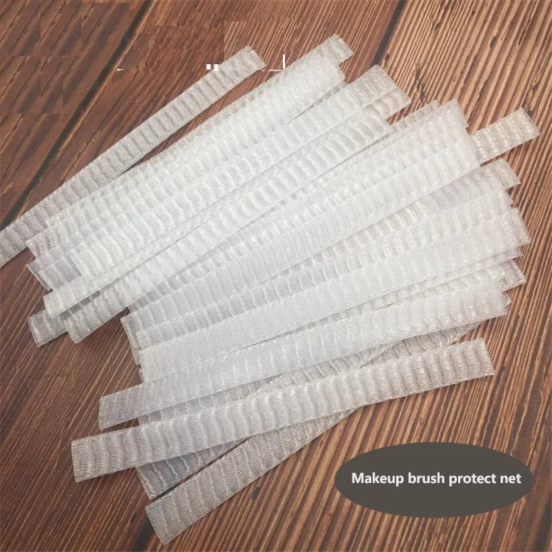20/50PCS Makeup Brush Protective Mesh Cover Bristle Mesh Sleeve Bouquet Mesh Cover Makeup Brush Anti-frill Protective Net Halalzen