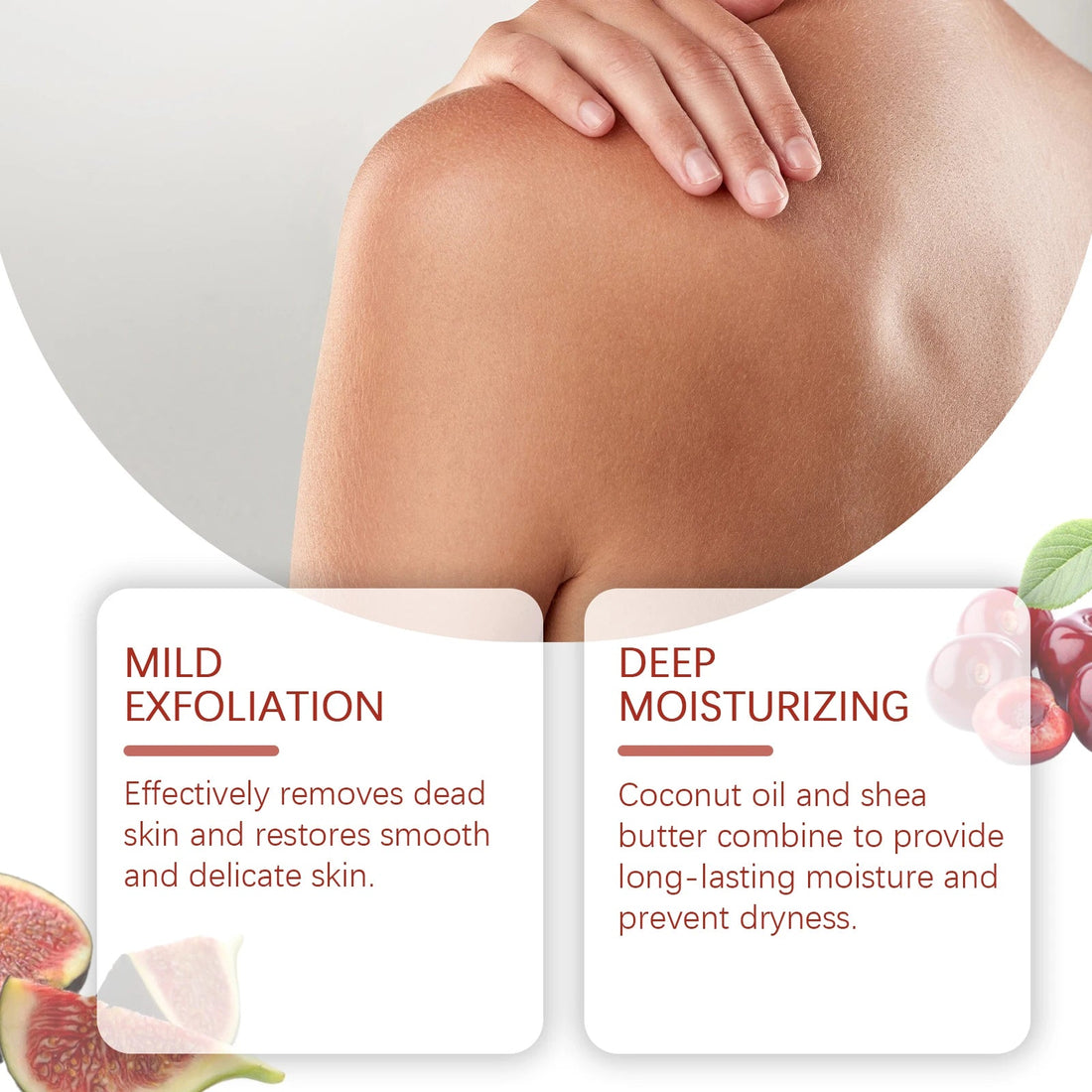 Fruity Body Scrub Gentle Exfoliating Body Wash Remove Dead Skin Brightening Remove Dark Skin Nourish Deep Cleansing Shower Scrub Halalzen