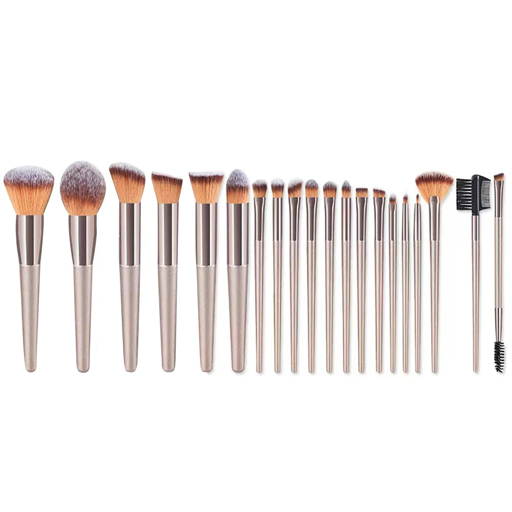 20/40Pcs Makeup Brushes and Sponges Set, Brown Makeup Puff, Beauty Egg, Headband, Wristband Remover Kit, Makeup Tool, Gift, Halalzen