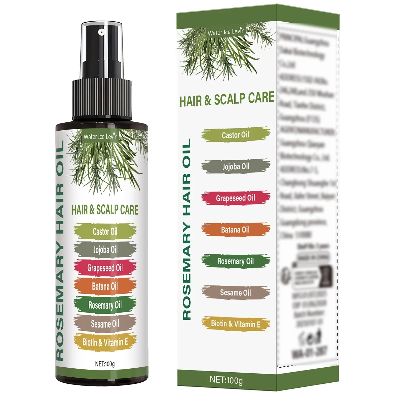 Rosemary Hairspray Uses Rosemary Oil, Mint Oil and Horsetail Grass Leaf Extracts to Moisturize Hair Roots Brings the Fragrance of the Hair, Make Your Hair Looks Shiny and Beautiful Halalzen