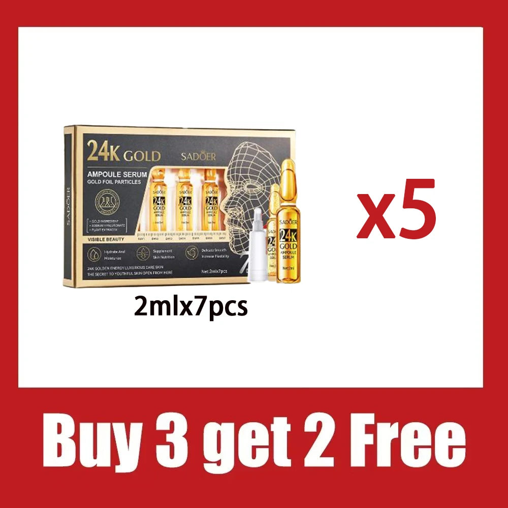 Korean 24K Gold Hyaluronic Acid Serum Protein Thread Lifting Filler Absorbable Collagen Protein Thread Vitamin C Facial Essence