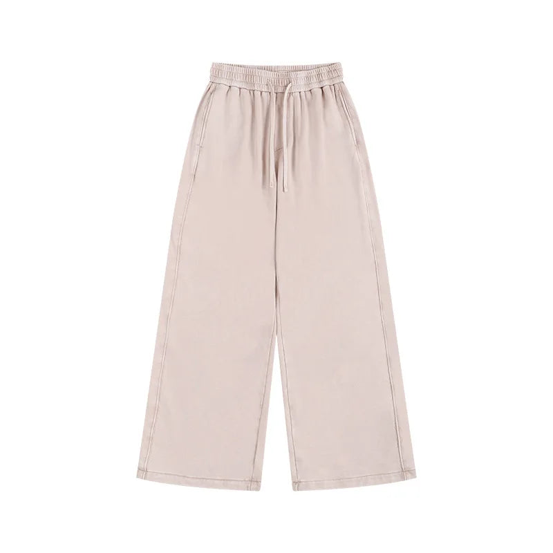 Washed and aged sweatshirt, loose hoodie for young couples, round-neck jacket, zip-up sweatshirt, men's suit set