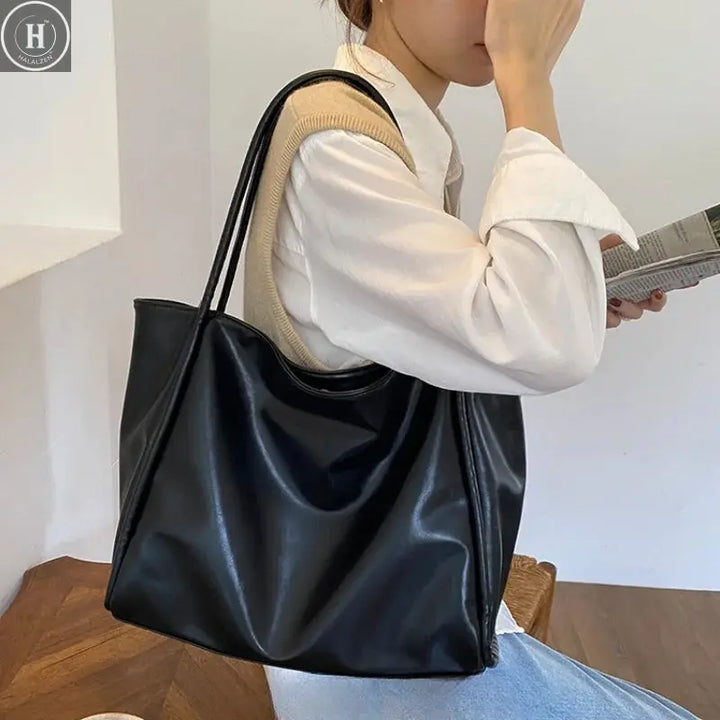 Portable Texture Tote Bag for Women, Shoulder Underarm Bag, Commuting Bag, Large Capacity, Niche Design, Autumn Winter Handbags HALALZEN
