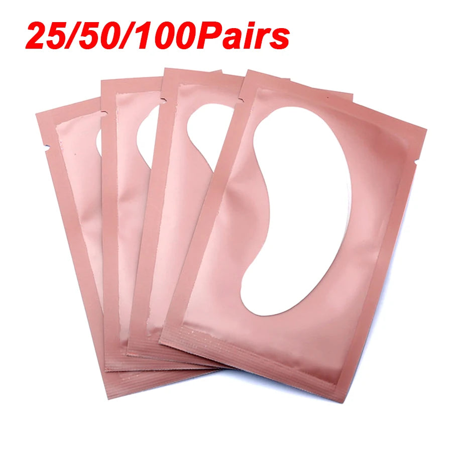 25/50/100Pairs Eye Patches Under Eyelash Pads for Building Paper Patches Lint Free Stickers for False Eyelashes LAUKISS