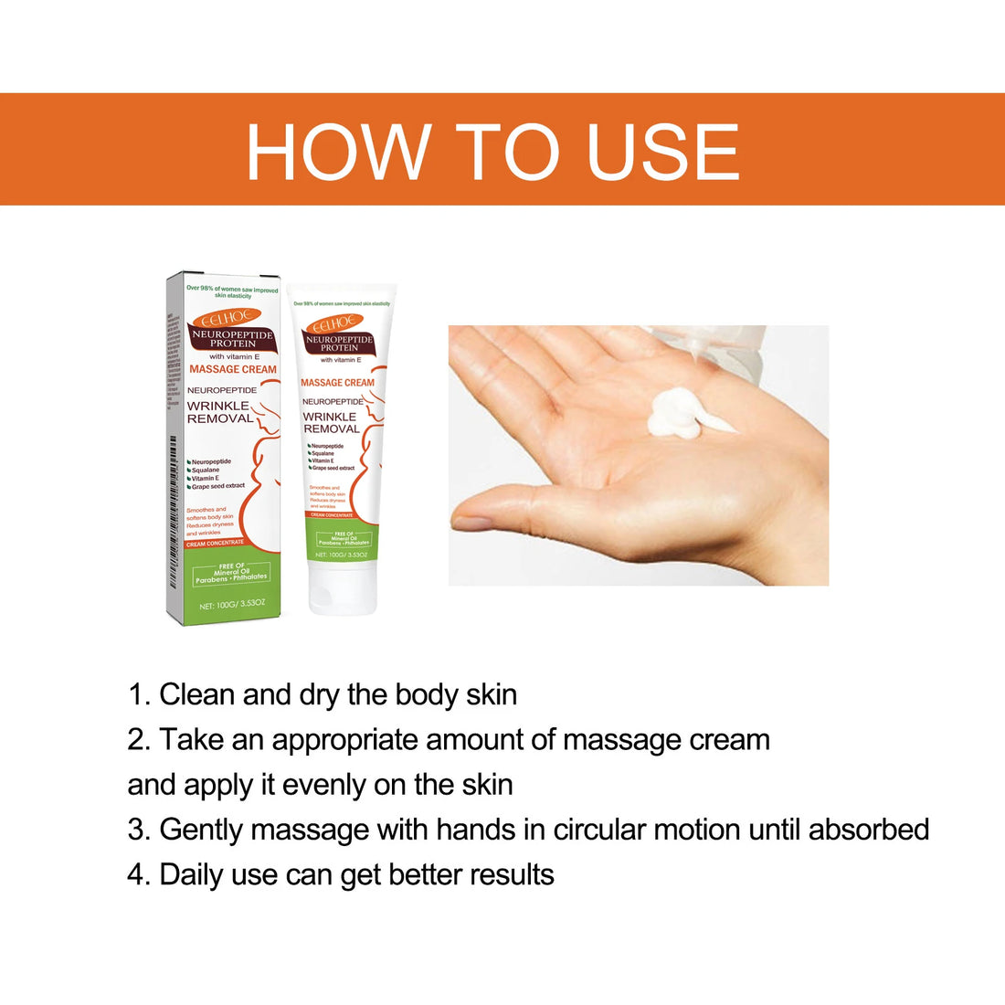 100g Stretch Marks Redece Cream Maternity Pregnant Women Pregnancy Faded Winkle Smooth Repair Firming Skin Body Care Product