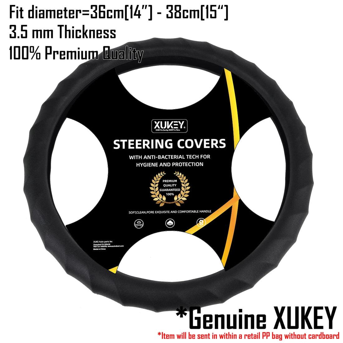 Silicone Steering Wheel Cover Leather Car Accessories Skidproof Covers For 36-38CM Universal Protector For Lada Renault Clio 2 3