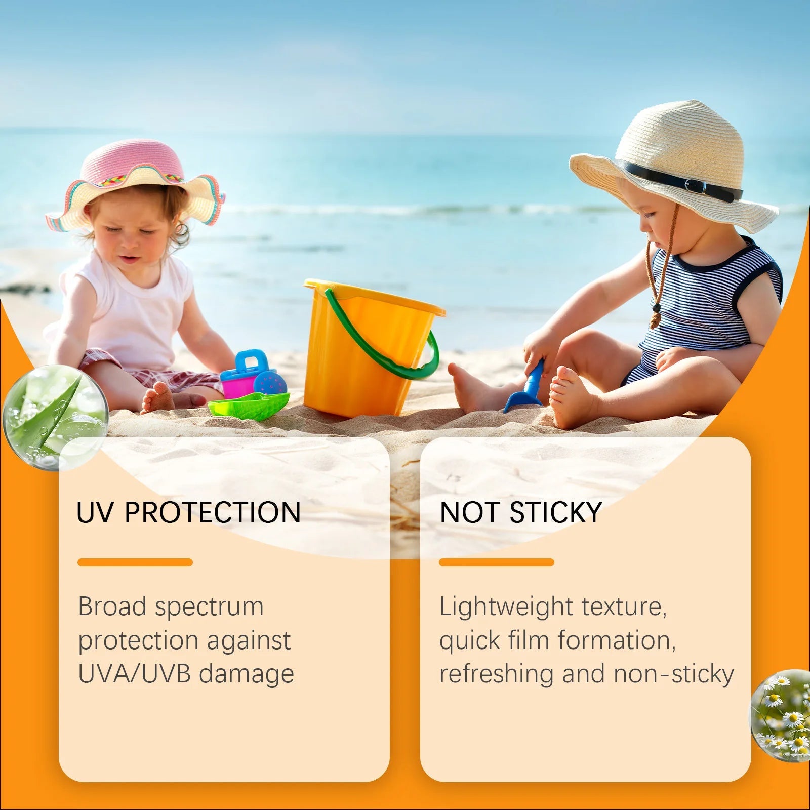 SPF 50+ Children Mild Sunscreen Cream Not Irritating Prevent UVA/UVB Sunburn Refresh Moisturize Nourish Children Sunscreen Cream Halalzen