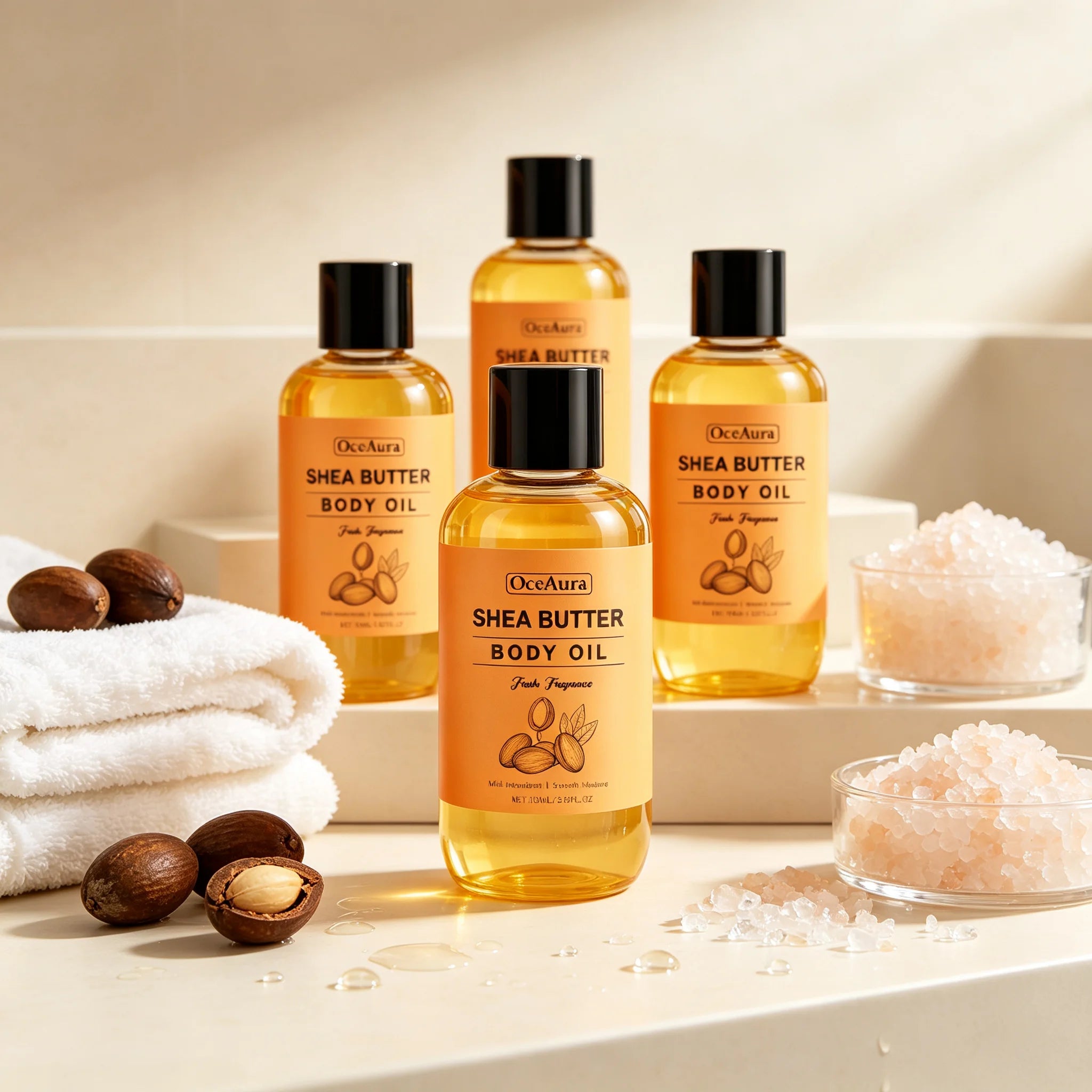 2pcs/4pcs   Natural Shea Butter Body Oil Moisturizing Nourishing Skin Care Oil for Dry Skin