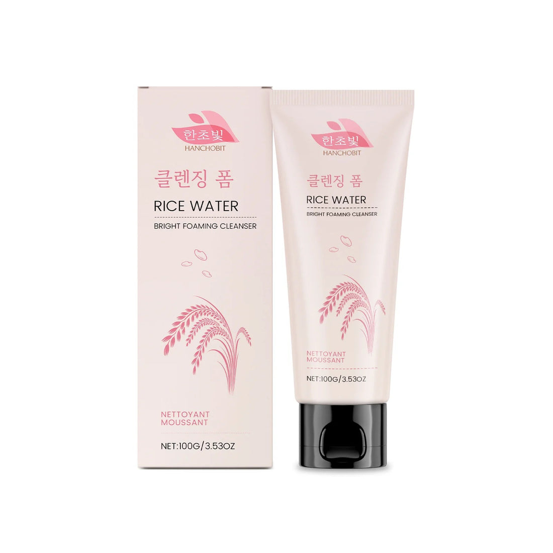 Rice Water Face Wash Deep Cleaning Moisturizing Brightening Rejuvenation Oil Control Sooth Facial Cleanser Foam Korean Skin Care Halalzen